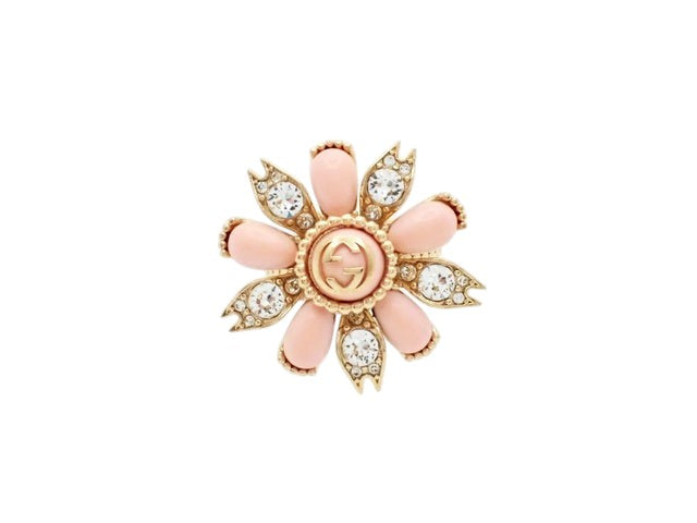 7057 - Gucci 702609 Triple Flower Ring Pink
