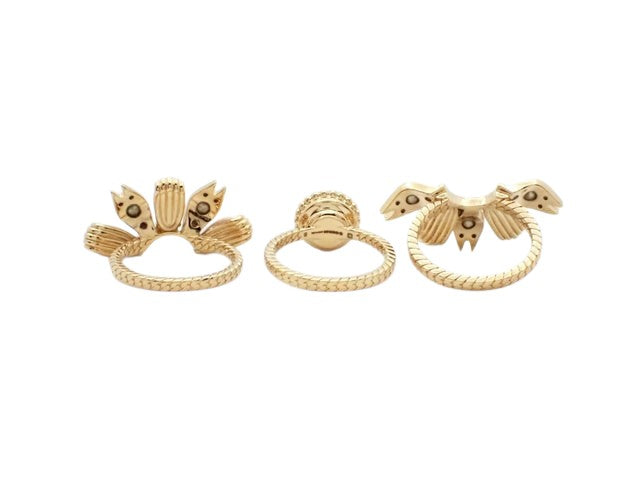 7057 - Gucci 702609 Triple Flower Ring Pink