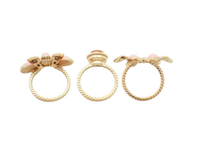 7057 - Gucci 702609 Triple Flower Ring Pink