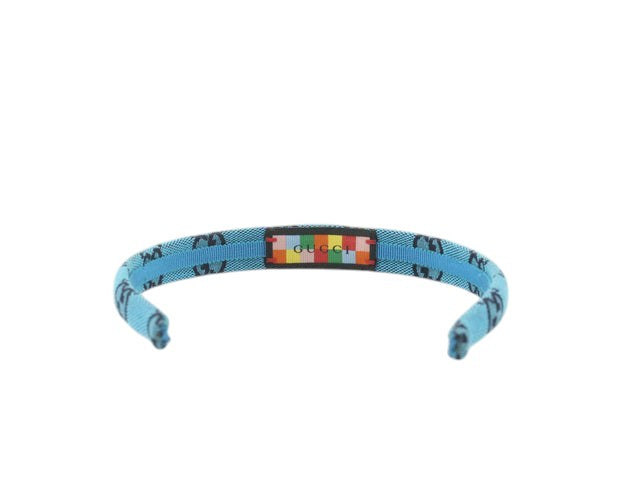 7059 - Gucci Gucci Canvas Headband, Light Blue