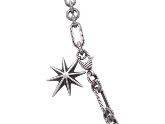 7506 - Gucci Faux Pearl & Crystal Hand Pendant Necklace Star Charm Multicolor