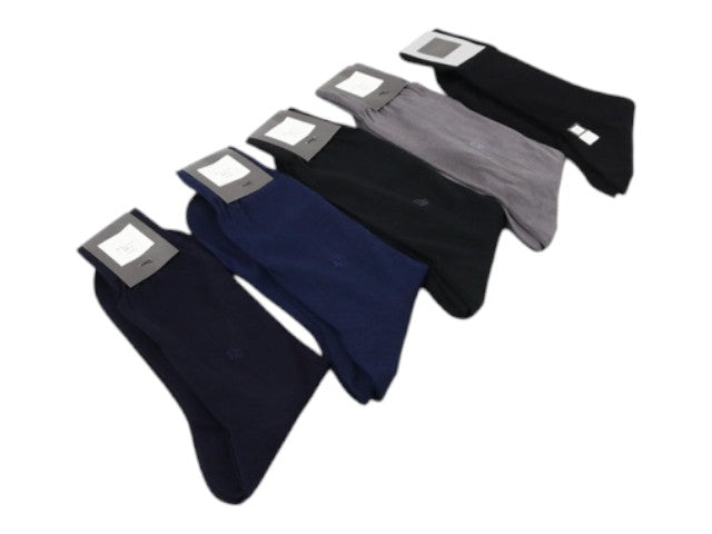 Yves Saint Laurent Socks 5 Pairs Black Navy Blue Gray Size 25