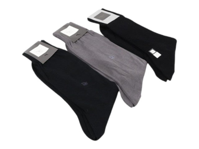 Yves Saint Laurent Socks 5 Pairs Black Navy Blue Gray Size 25