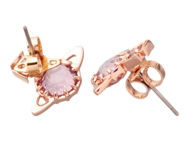 7514 - Vivienne Westwood Orb Earrings in Rose Gold