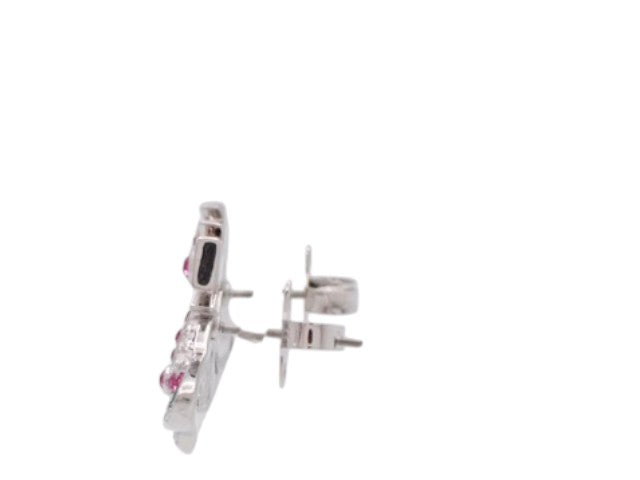 7518 - Vivienne Westwood Crystal Orb Earrings Silver-tone - New in Box