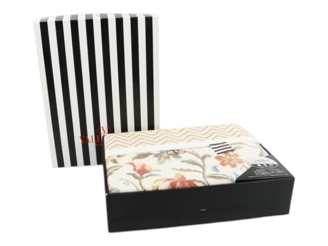 7525 Valentino Cotton Blanket 140 x 200 Brown New in Box