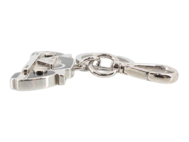 7531 - Prada Car Motif Keychain / Silver & Black / With Box