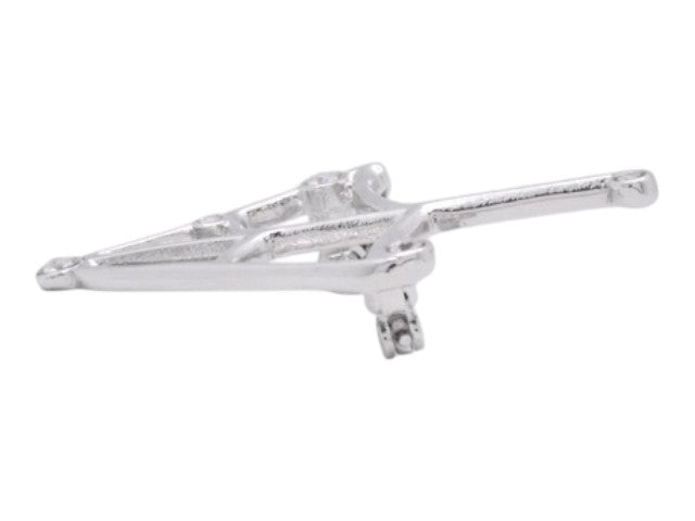 7540 - Christian Dior Rhinestone Spiderweb Brooch Silver