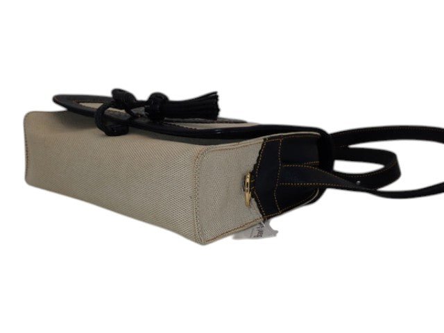 7545 - Loewe Seville Collection Canvas Crossbody Beige