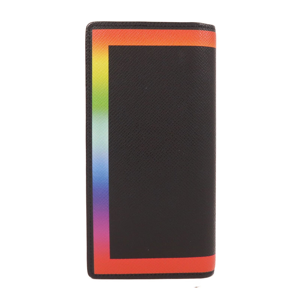 6036 - LOUIS VUITTON Taiga Long Wallet Bifold rainbow Black