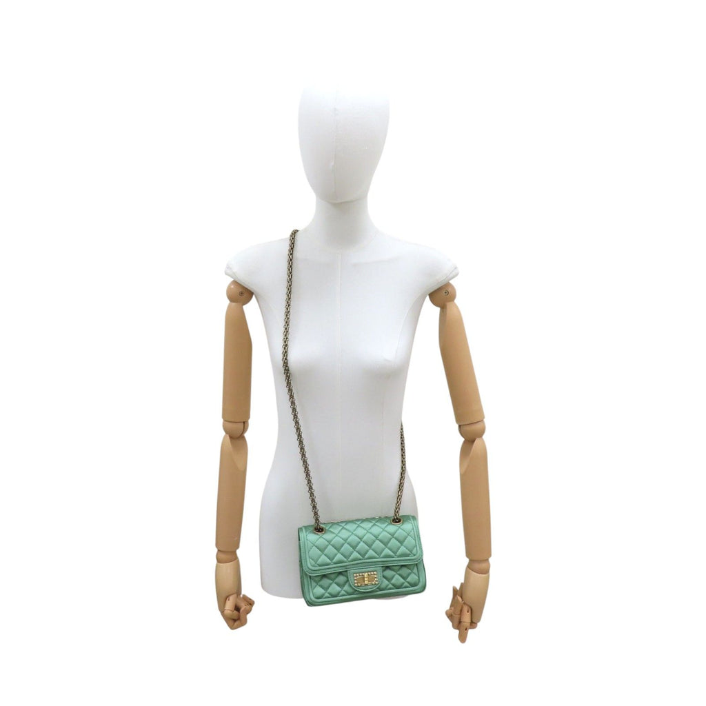 6936 - Chanel Quilted Satin 2.55 Reissue Flap Green