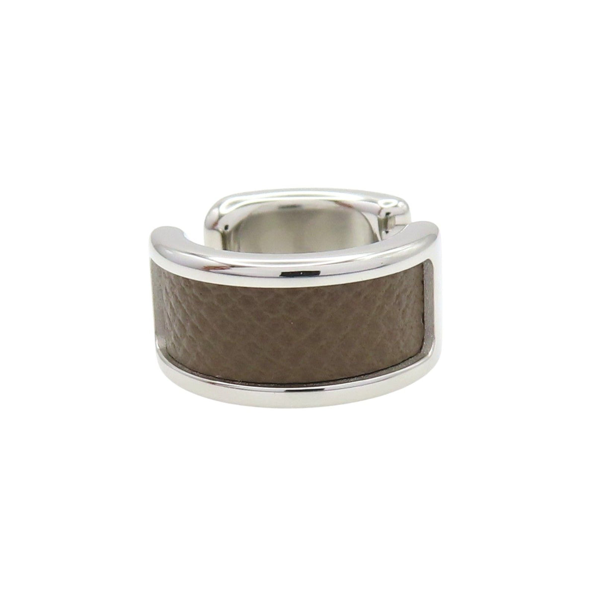 6030 - HERMES Etoupe Ear Cuff / Silver / Excellent
