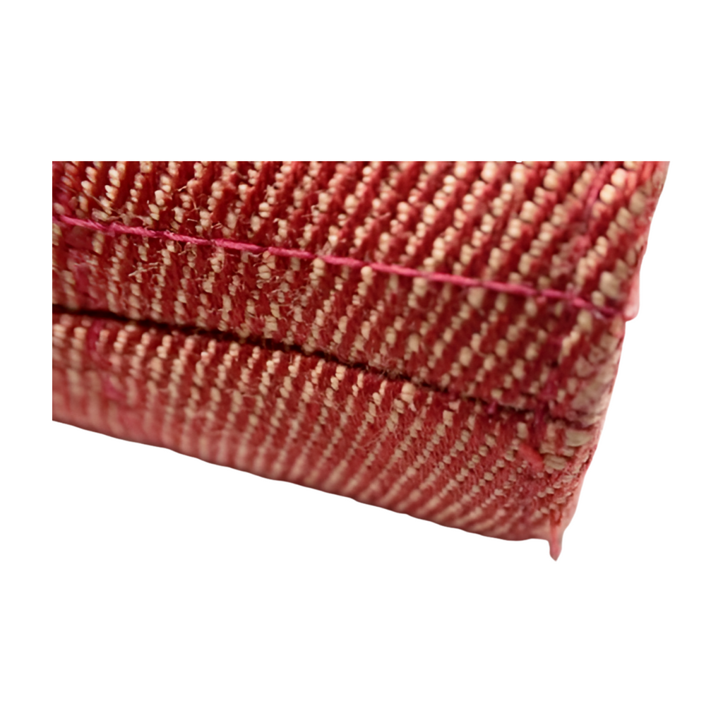 6102 - Chanel Chocolate Bar Maroon Denim Flap Bag