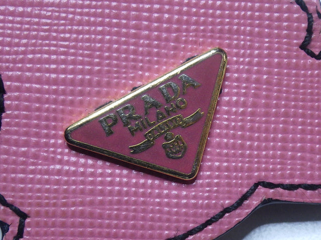 6287 Prada Bear Bag Charm - Gold & Pink