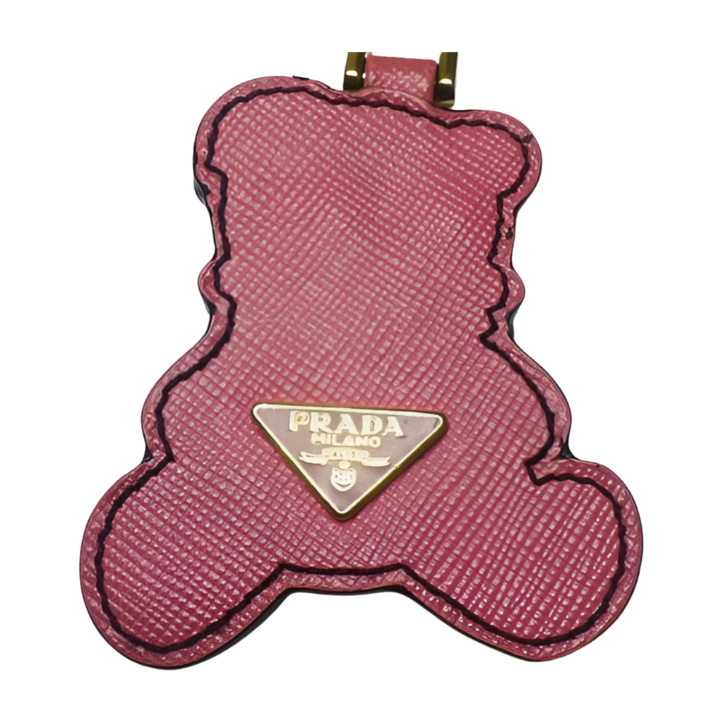 6287 Prada Bear Bag Charm - Gold & Pink