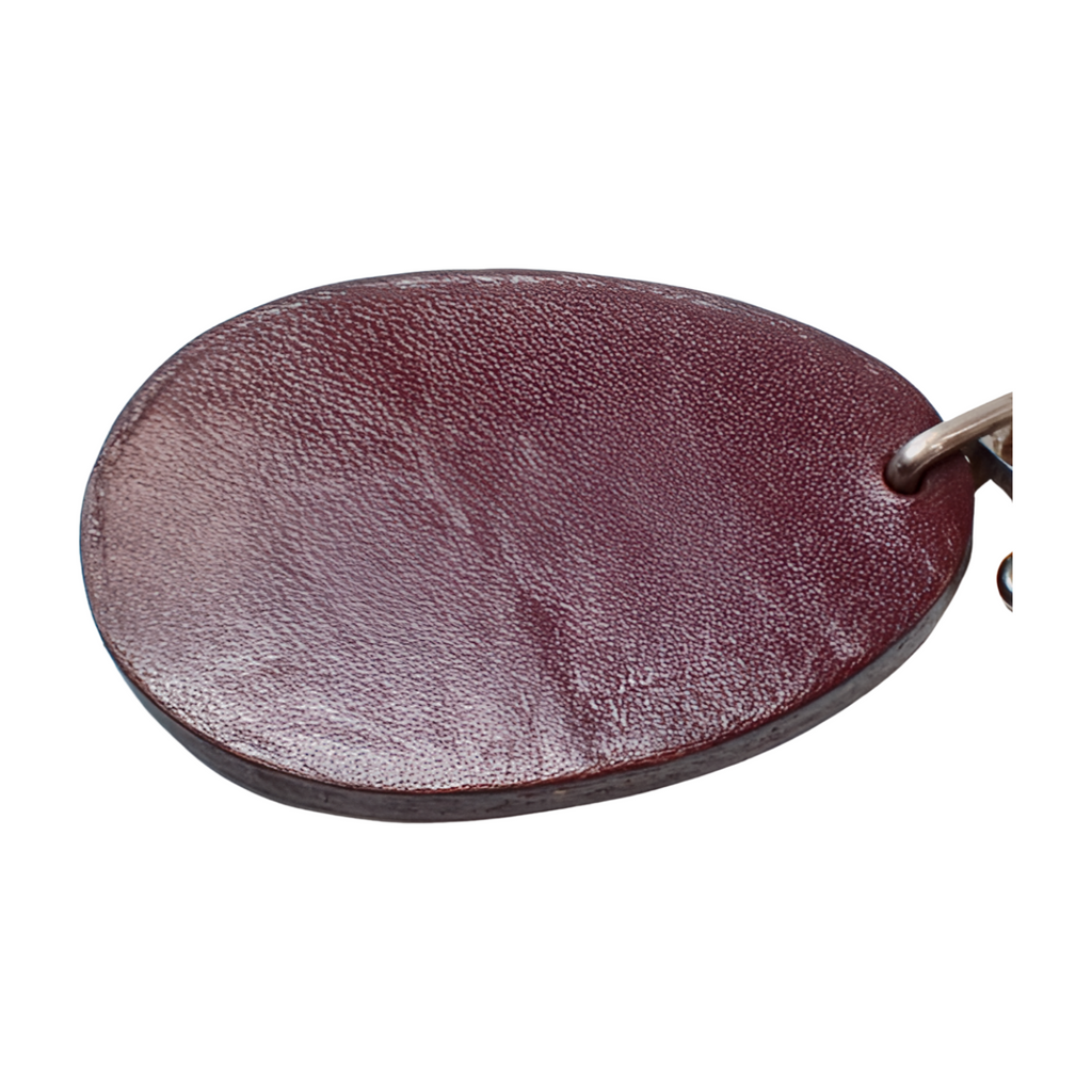 Hermes Leather Keychain Charm - Eggplant