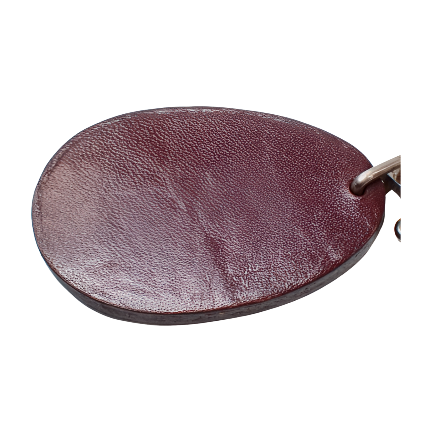 Hermes Leather Keychain Charm - Eggplant