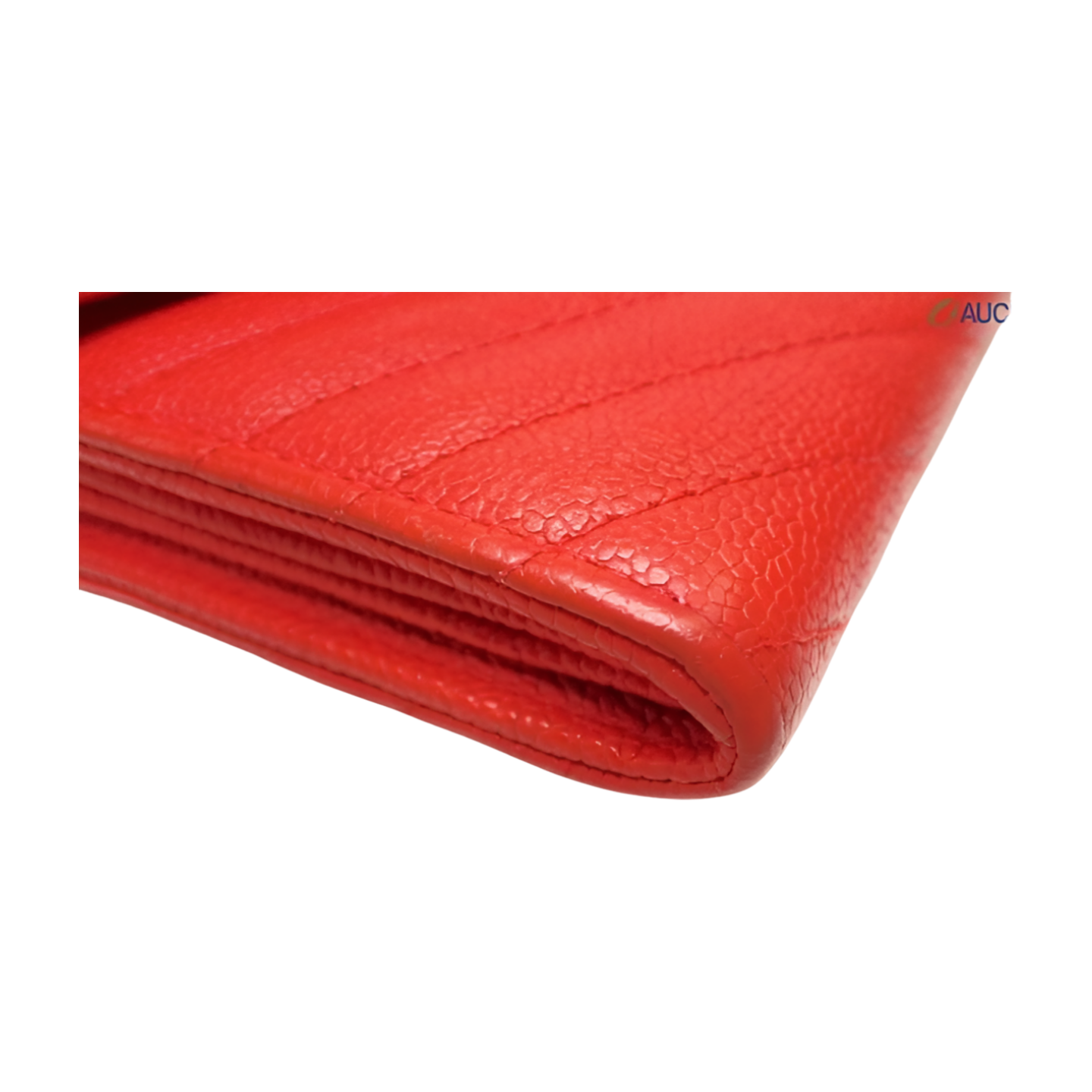 Chanel V-Stitch Chevron Long Wallet - Red