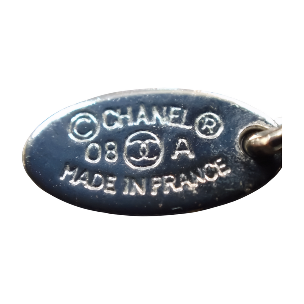 6750 - Chanel Interlocking CC Coco Mark Black Bead Necklace
