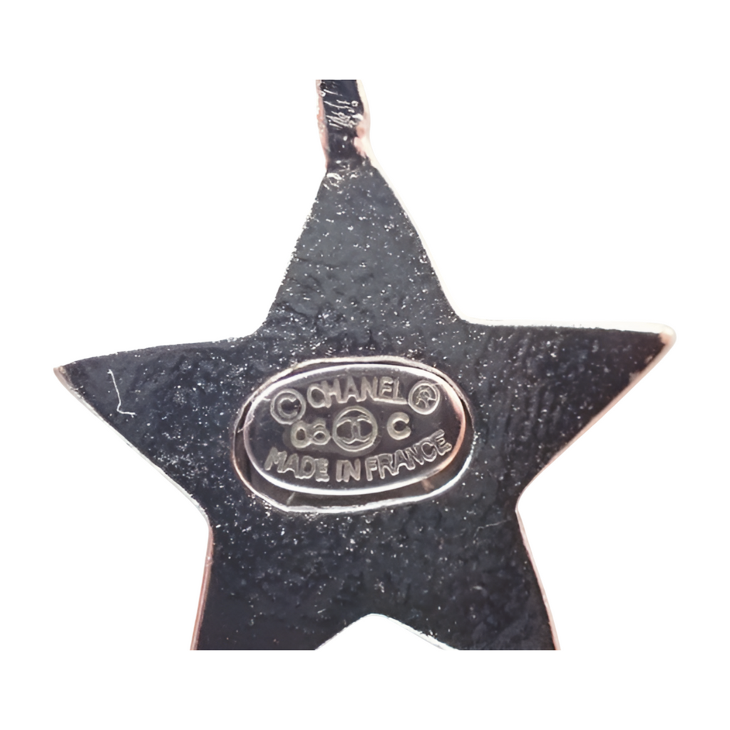 6391 - Chanel Coco Mark Star Drop Earrings