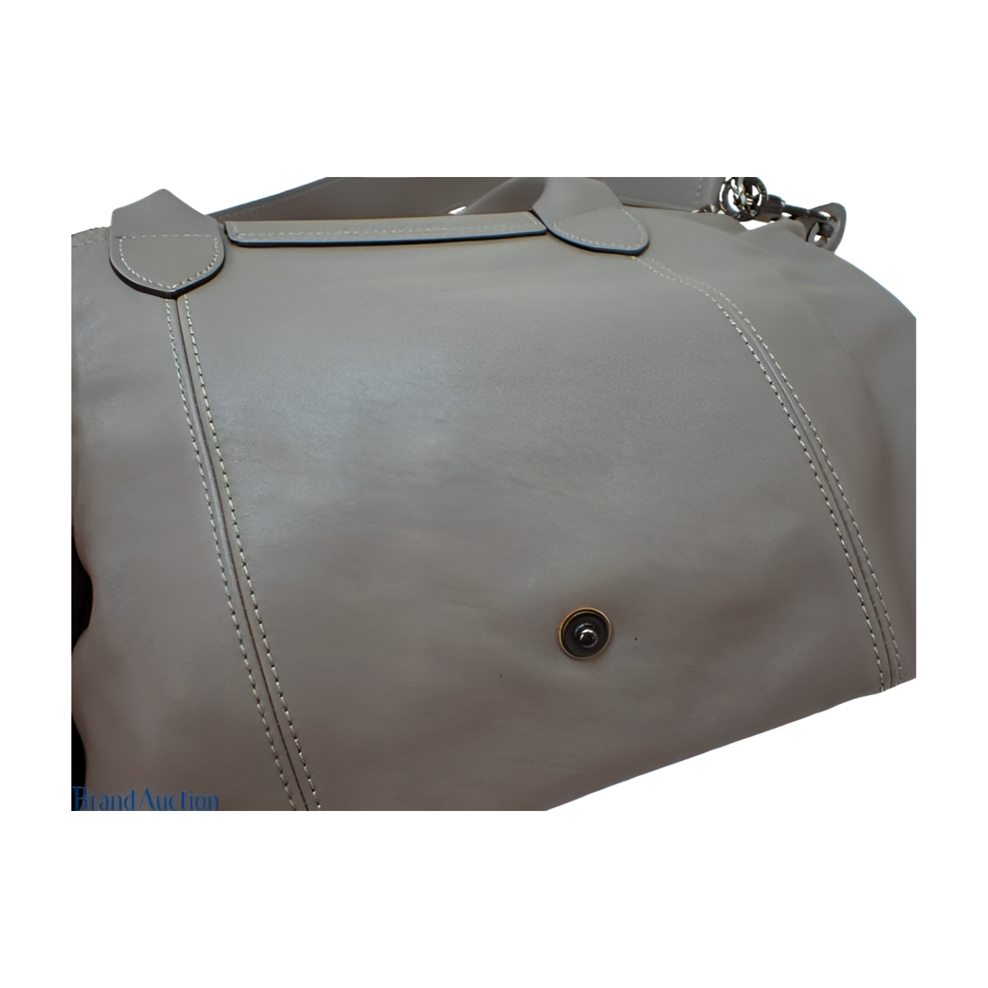6395 - Longchamp Le Pliage Cuir Tote Bag - Interchangeable Strap - Grey