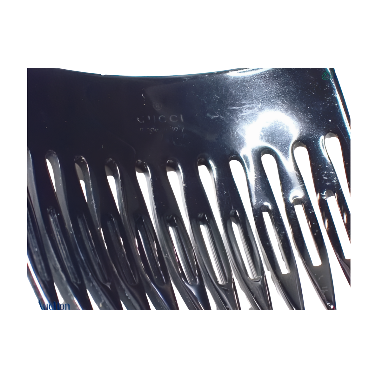 Gucci Rhinestone Logo Hair Comb - Black