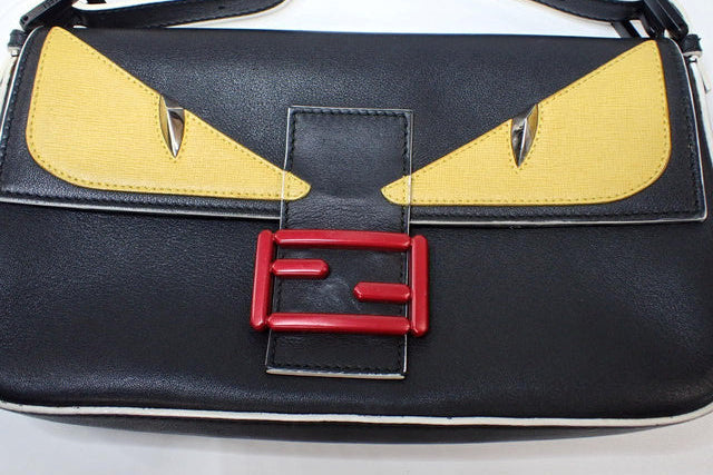 6510 - Fendi Monster Mamma Bucket Leather Shoulder Bag