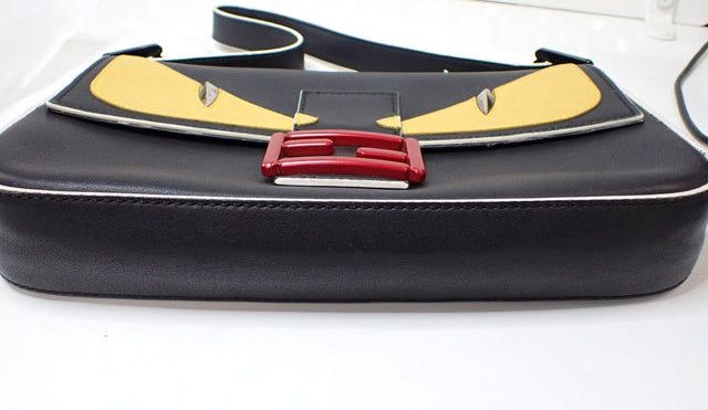 6510 - Fendi Monster Mamma Bucket Leather Shoulder Bag