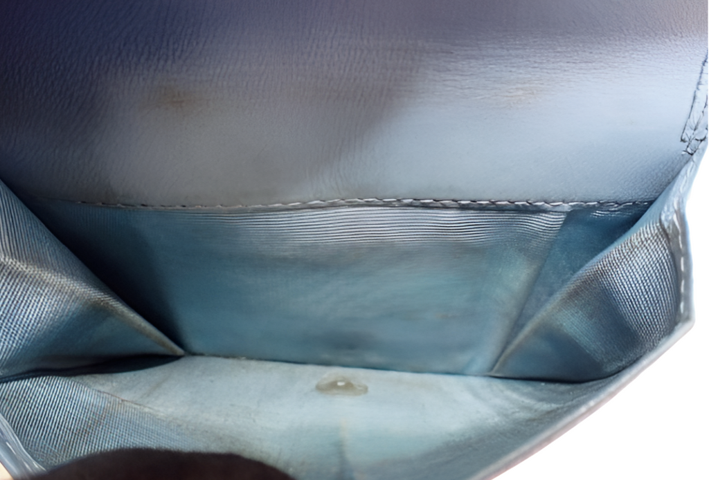 6515 - Miu Miu Matelasse Bi-Fold Wallet Blue