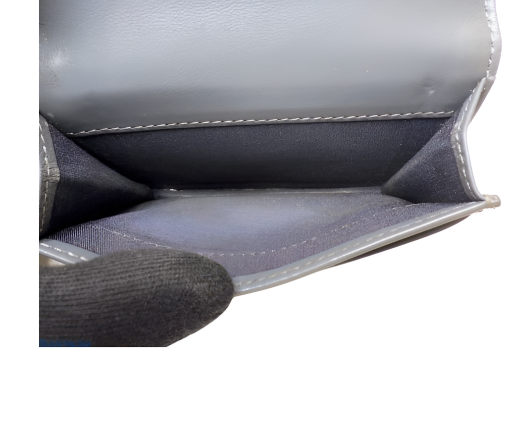6579 - Dior Card Wallet Gray Leather & Trotter