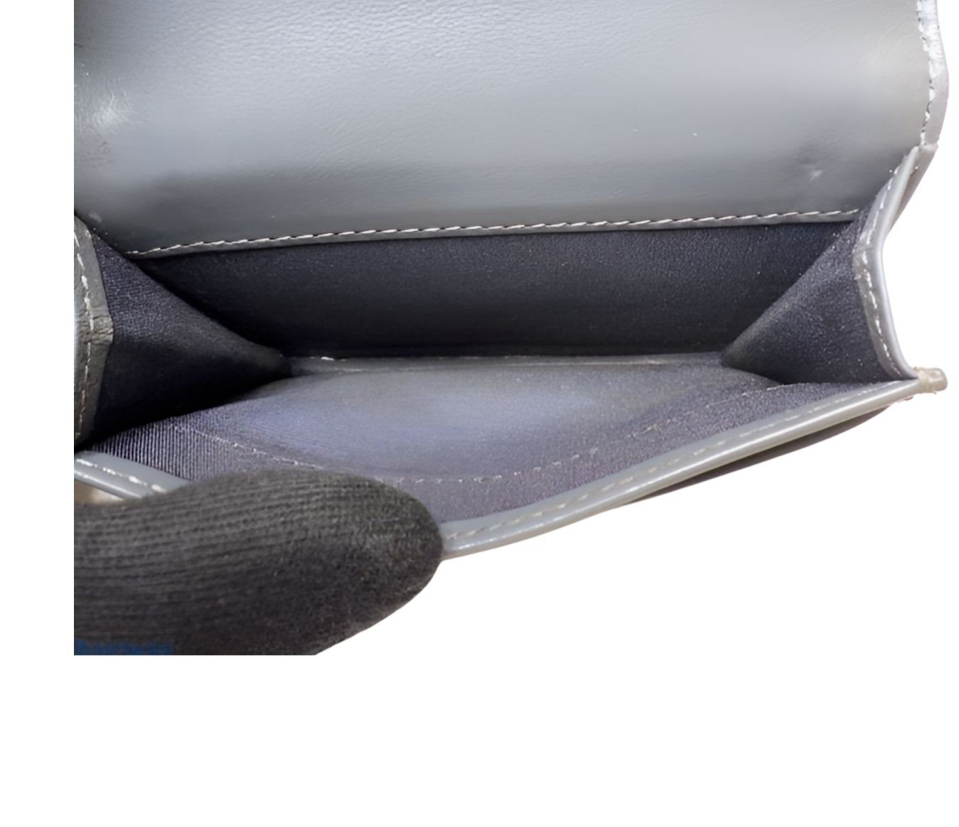 6579 - Dior Card Wallet Gray Leather & Trotter