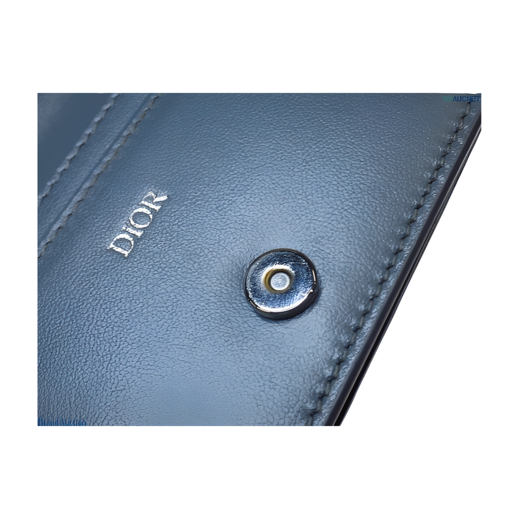 6579 - Dior Card Wallet Gray Leather & Trotter