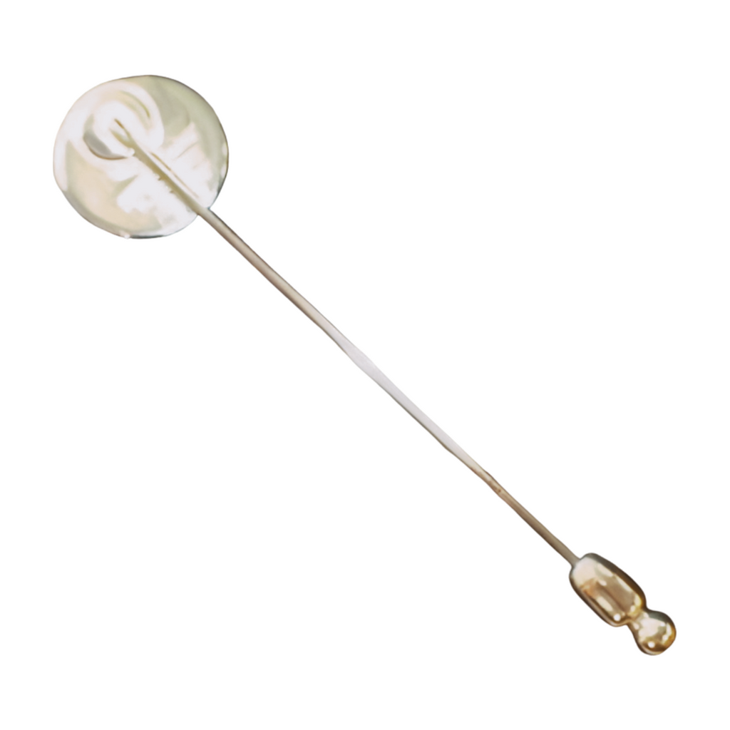 6755 - Hermes Sellier Pin Brooch - Silver