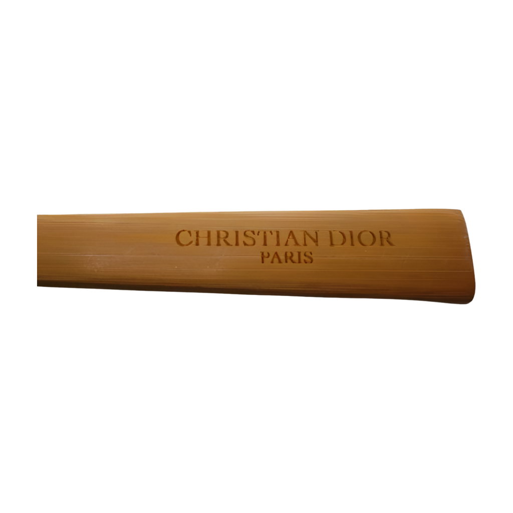 6702 - Dior SFan With Strap White/Green - NIB