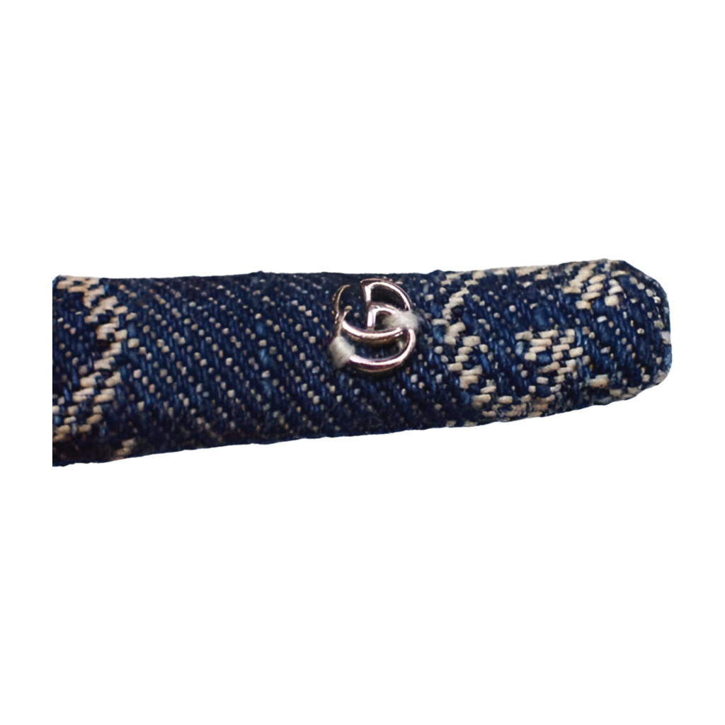 6709 - Gucci GG Denim Headband - Blue - NWT