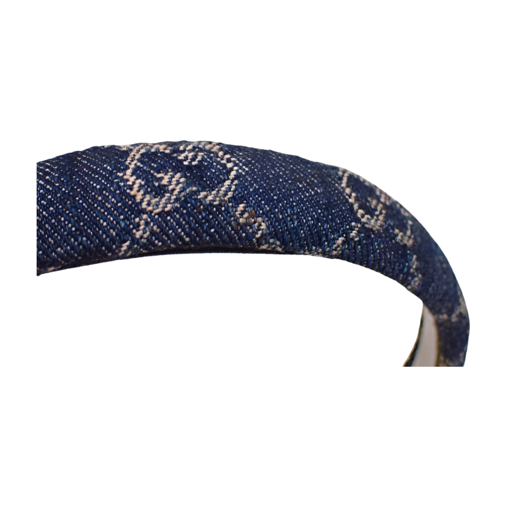 6709 - Gucci GG Denim Headband - Blue - NWT