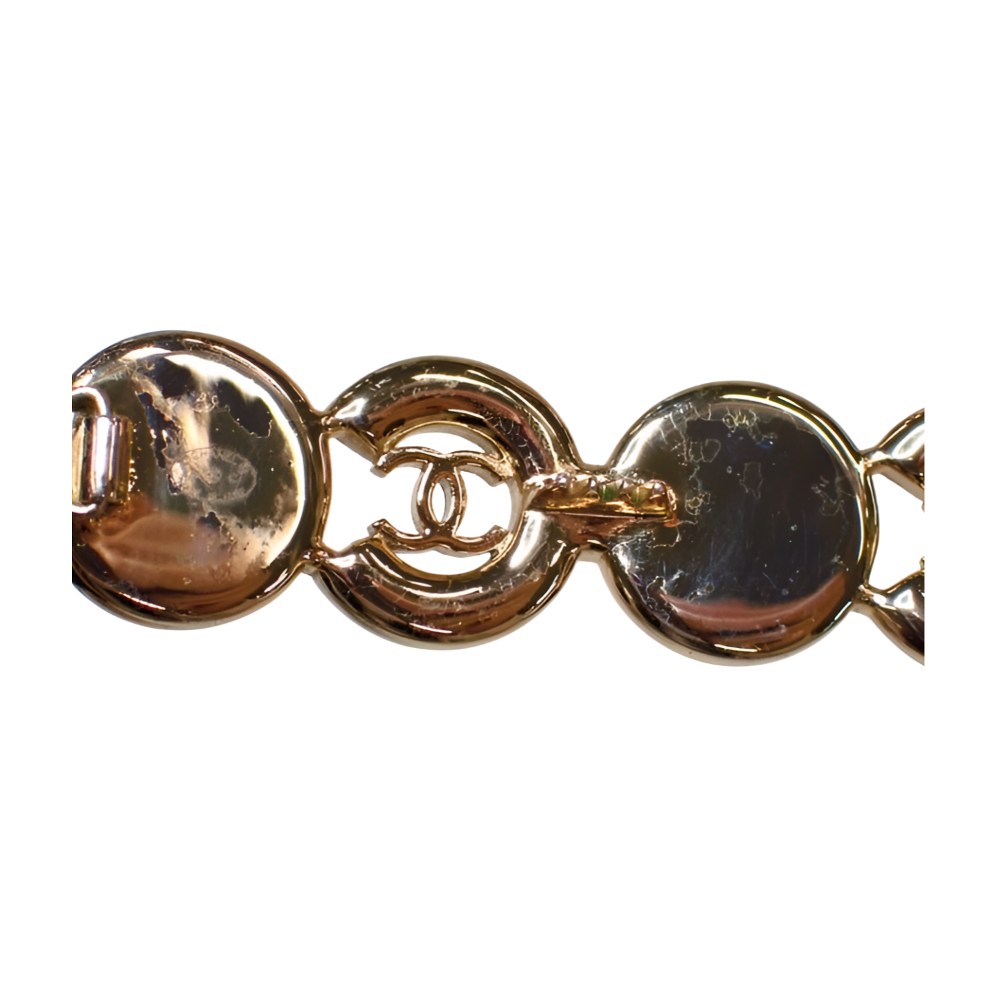 6775 - Chanel Coco Mark Coco Logo Faux Pearl Hair Clip B21C Gold