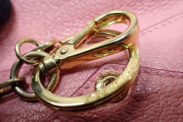 6809 - Miu Miu Forever Madras Love Envelope Card Case Pink Heart Bag Charm