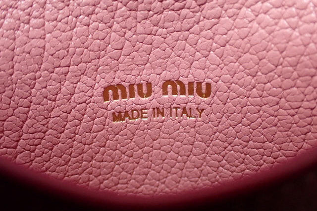 6809 - Miu Miu Forever Madras Love Envelope Card Case Pink Heart Bag Charm