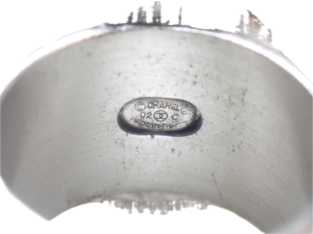 6819 - Vintage Chanel 02C CC Logo Pink Crystal Faux Pearl Dome Cocktail Ring