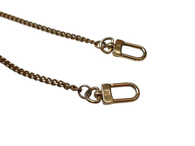 6882 - Louis Vuitton Gold Tone Curb Chain Extender Bag Strap Dual Clasp