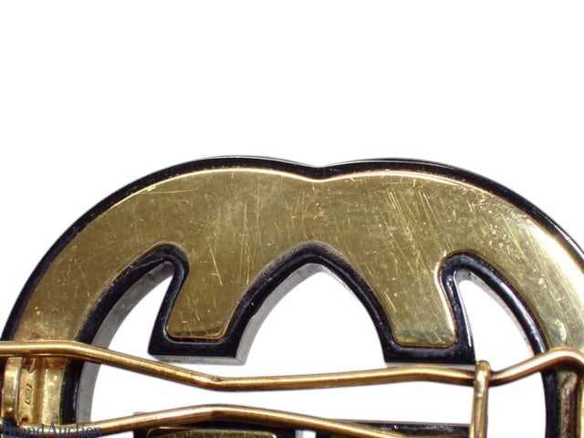 7063 - Gucci Rhinestone Interlocking G Hair Clip, With Box Black