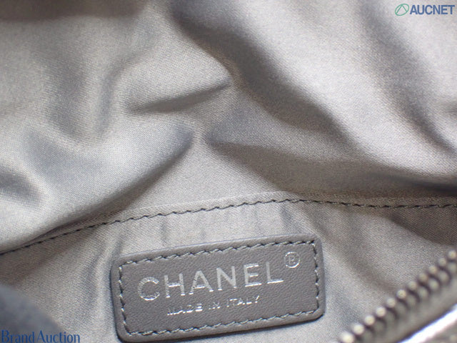 7503 - Chanel Banane Matelasse Caviar Leather Waist Bum Bag Silver