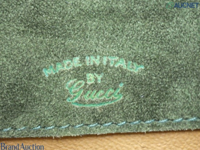 7508 - Gucci Horsebit 1955 Suede Green Shoulder Bag Vintage
