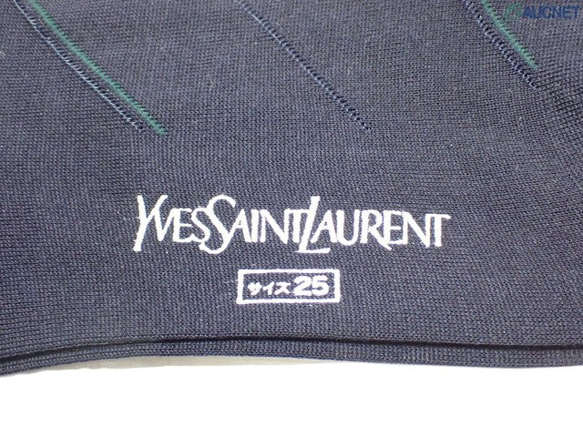 Yves Saint Laurent Socks 5 Pairs Black Navy Blue Gray Size 25