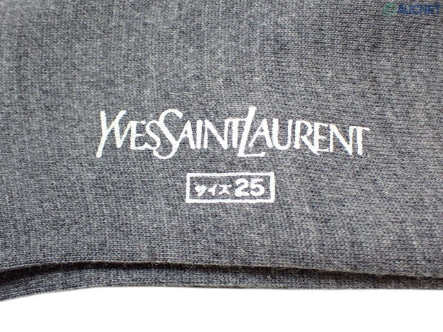 Yves Saint Laurent Socks 5 Pairs Black Navy Blue Gray Size 25