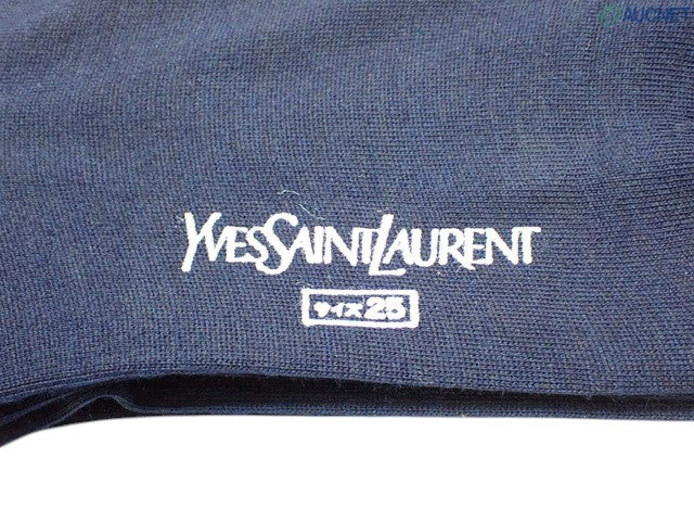 Yves Saint Laurent Socks 5 Pairs Black Navy Blue Gray Size 25