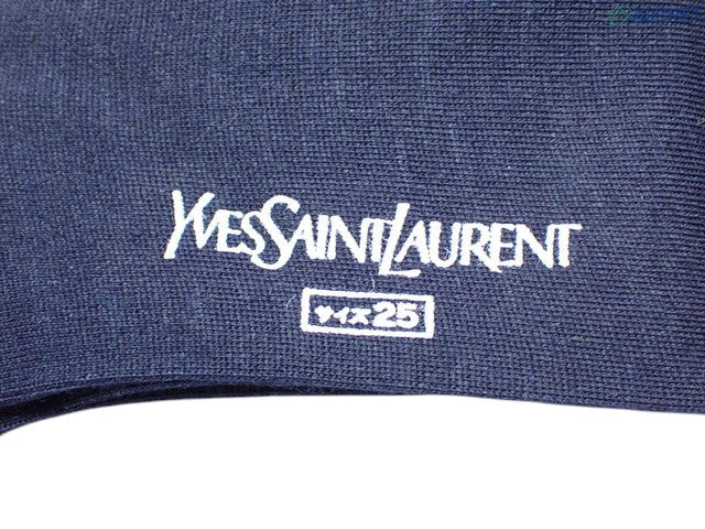 Yves Saint Laurent Socks 5 Pairs Black Navy Blue Gray Size 25