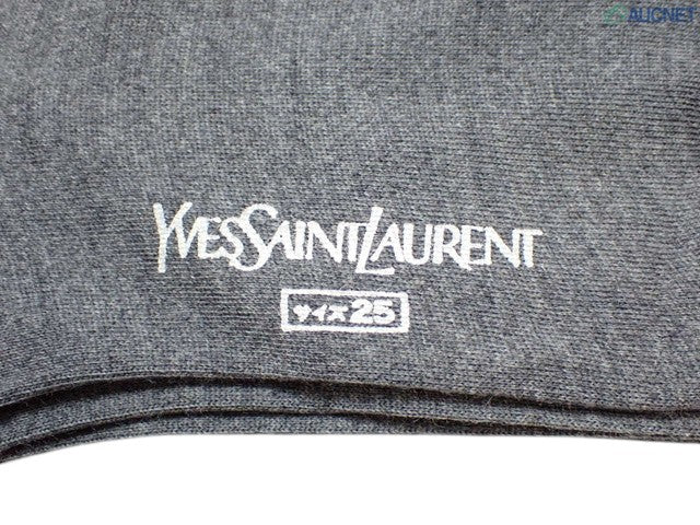 Yves Saint Laurent Socks 5 Pairs Black Navy Blue Gray Size 25