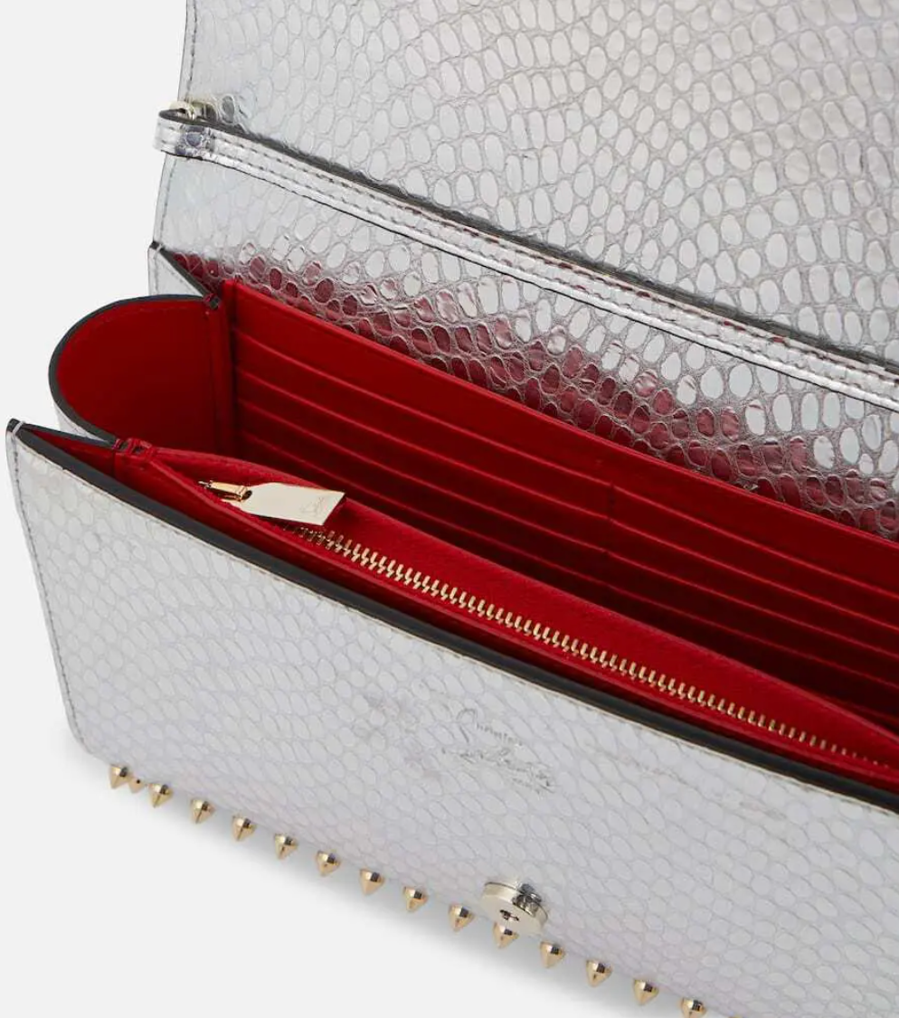 5213 - Christian Louboutin Silver Paloma Shoulder Bag Crossbody - NEW